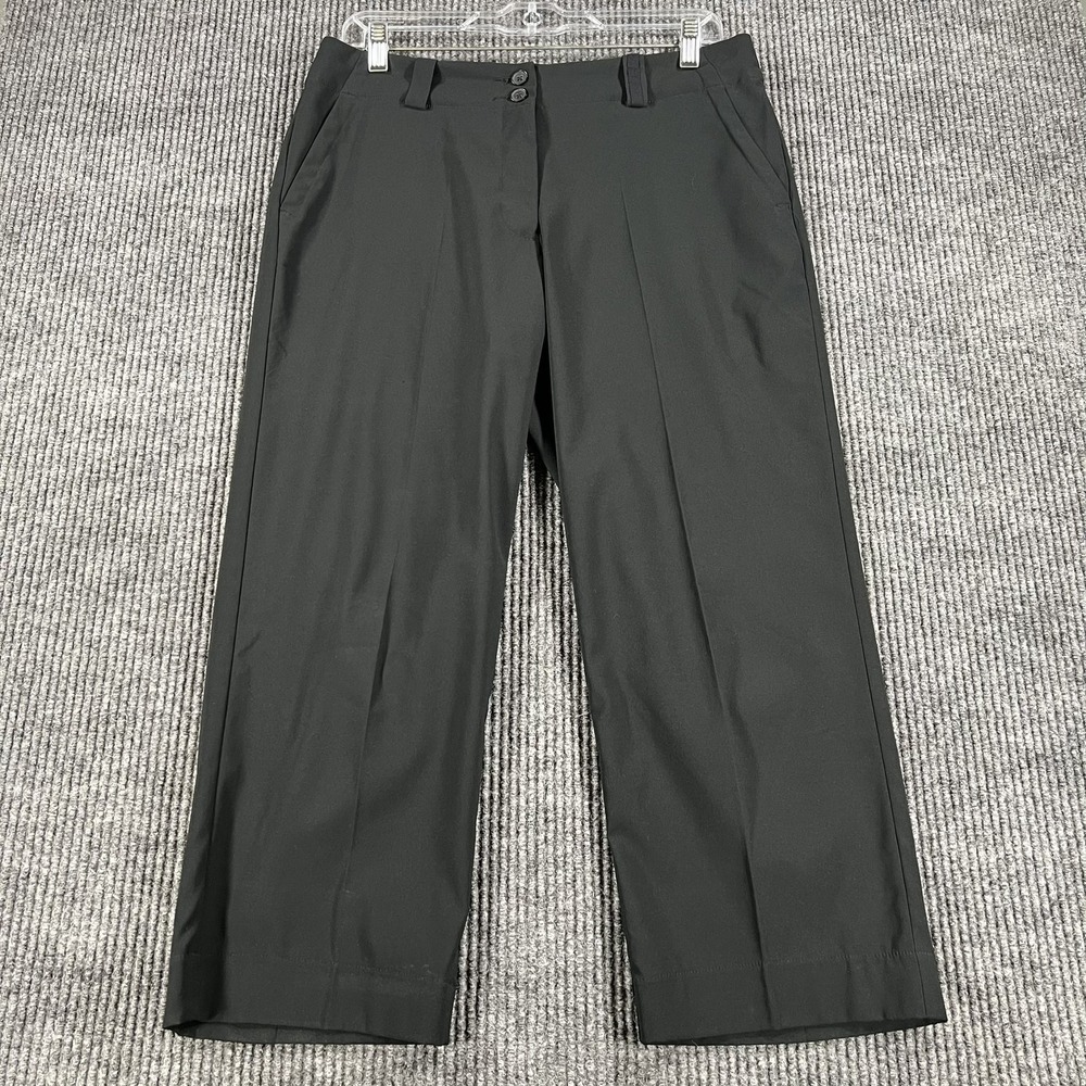 Nike Golf Dri-FIT Pants Womens Size 8 Black‎ Stretch Polyester Spandex Athletic